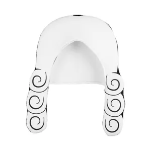 Perruque spirale de dessin anime blanc bandeau pour fete d'Halloween cosplay costume scene