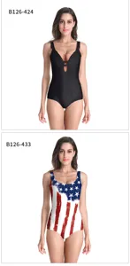 Women One-Piece Swimwear Sexy Slimming V-Neck Beach Swimsuit Holiday Bathing Suit
