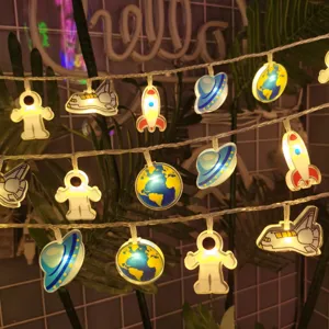 Catena luminosa LED spazio acrilico camera bambini tenda decorazione atmosfera