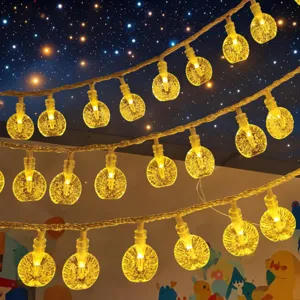 LED string lights warm glow globe ambient decorative lighting for bedroom party camping decor