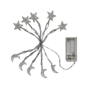 LED star moon string lights for children room bedroom decor holiday party warm white lighting