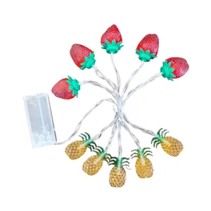 LED strawberry pineapple string lights cute fairy lights for bedroom party room decor