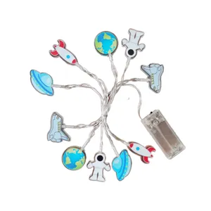 Catena luminosa LED spazio in acrilico per stanza bambini tenda, decorazione carina.