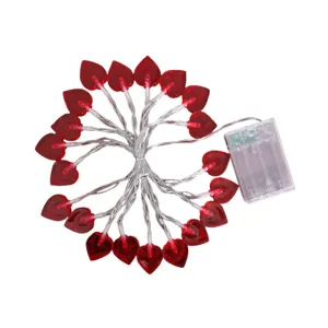 LED red heart string lights romantic fairy lights battery operated for party wedding decor