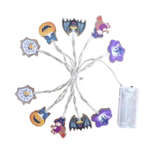 Halloween LED Lichterkette Acryl Cartoon batteriebetriebene Deko Lichter Zimmer Deko