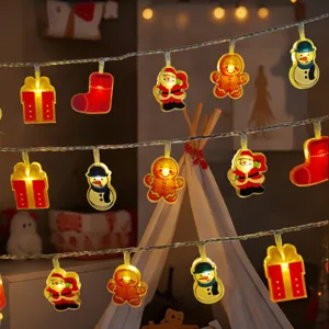 LED acrylic Christmas string lights for kids room tent holiday decoration details
