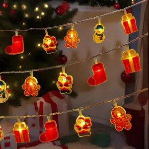 Christmas LED String Lights Acrylic Hanging Decor Festive Party Holiday Lighting String
