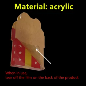 Acrylic decorative sheet detail showing peelable protective film and star pattern clearly.