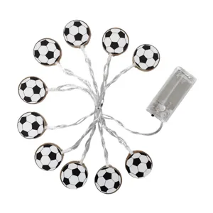 LED football string lights soccer theme decorative ambient lighting for room and party decor