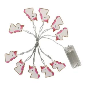 LED unicorn string lights acrylic cute bedroom decor battery operated fairy lights