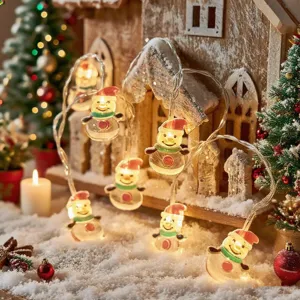 Christmas LED snowman string lights fairy lights for outdoor indoor holiday party room decor