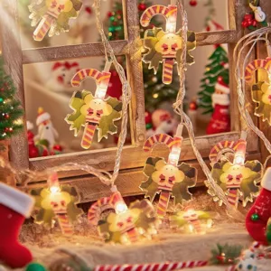 LED Zuckerstangen Lichterkette fuer Weihnachten Party Zimmer Schlafzimmer warme Deko.