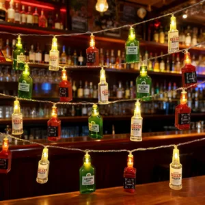 Φωτεινή γιρλανίδα LED μπουκάλι κρασιού μπαρ πάρτι ατμόσφαιρα διακόσμηση φωτισμός