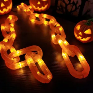Guirlanda de luces LED Halloween cadena de plástico a pilas decoración fiesta ambiente