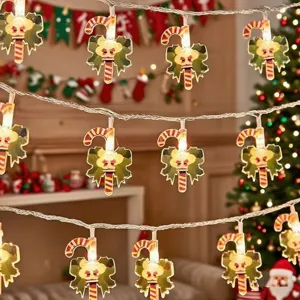 Weihnachten LED Zuckerstange Lichterkette, Micky Form Fee Lichter für Party Raum Dekor.
