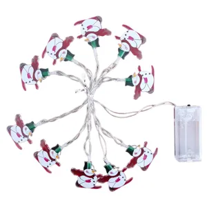 LED Christmas snowman string lights battery powered holiday party decor lighting string