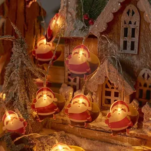 LED Santa Claus string lights battery operated festive party room decor warm holiday ambient lighting