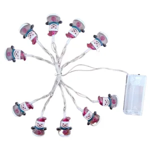LED Christmas snowman string lights for holiday indoor outdoor party home decor battery powered