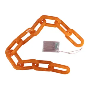Guirnalda de luces LED cadena naranja Halloween a pilas decoracion fiesta terror