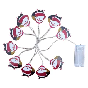 LED Santa Claus Christmas string lights battery operated festive party room decoration main view