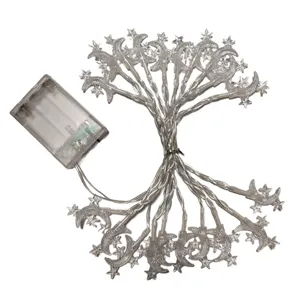 LED Moon Star String Lights Battery Powered Fairy Lights for Indoor Outdoor Home Decor Party