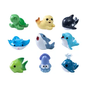 Miniature Resin Ocean Animal Figurines Cartoon Dolphin Whale Sea Turtle Micro Landscape DIY Crafts Ornaments Aquarium Table Home Decoration Accessories