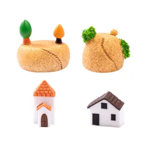 Micro Landscape Miniature Island House Resin Ornaments DIY Beach Landscaping Fairy Garden Accessories Desktop Decor