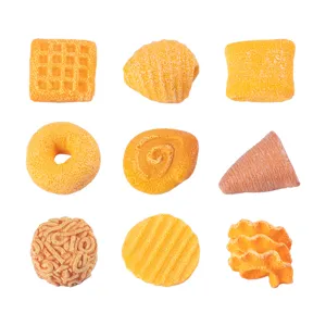 Miniature nourriture resine breloques micro paysage simulation chips biscuits mignons artisanat