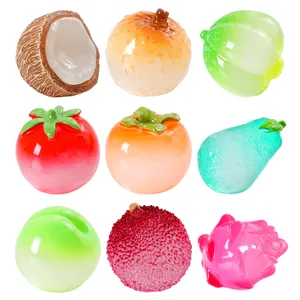 Miniatura Luminosa Simulada Fruta Resina Adornos DIY Micropaisaje Accesorios Bolsa Ciega Pequeña Figura Juguetes
