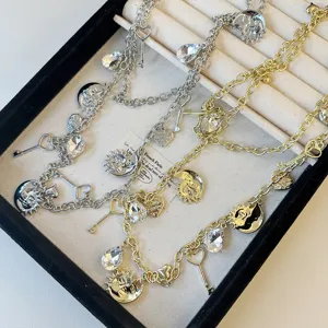 Catena da vita con ciondolo sole cuore multi-elemento vintage gioielli per corpo chic