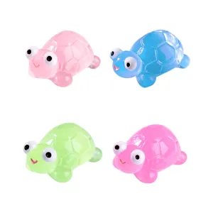 Miniature Glow In The Dark Turtle Figurine Luminous Resin Sea Turtle For Aquarium Fish Tank DIY Cartoon Desk Ornament