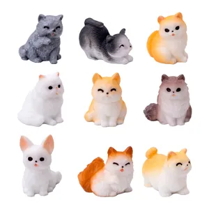 Creativa Simpatica Statuetta di Gatto in Resina Per Micro Paesaggio Casa delle Bambole Accessori Fai da Te Cruscotto Auto Ornamento Miniatura