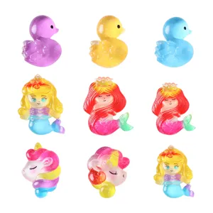 Micro Landscape Creative Flat Colorful Mermaid Little Duck Resin Accessories DIY Phone Case Cream Glue Deco Ornaments