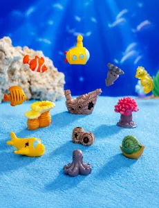 Decorations miniatures de micro-paysage d'ocean en resine pour aquarium accessoires bricolage