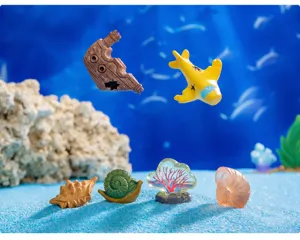 Petits ornements de mer en résine pour aménagement d'aquarium et accessoires de déco DIY.