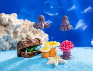 Mini ornement d'aquarium en résine microlandsage DIY décor série océan corail étoile