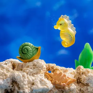 Mini résine animal marin ornement aquarium décor, mignon petit hippocampe pour paysage décor.