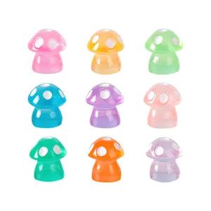 Luminous Glow Simulation Mushroom Resin Ornaments Miniature Microscopic Garden Decor DIY Terrarium Accessories