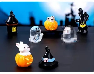 Halloween micro paesaggio resina ornamenti fantasma zucca cappello da strega decoro