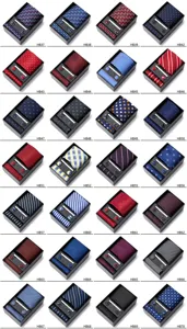 Coffret cadeau cravate jacquard homme mariage affaires cravate boutons de manchette pochette