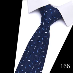Men's classic navy blue jacquard necktie formal business wedding suit tie accessory