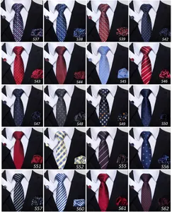 Gedetailleerd overzicht van klassieke heren stropdas sets met diverse patronen en kleuren.