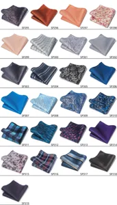 Pañuelo de bolsillo para hombre accesorio de traje varios patrones multicolor detalle