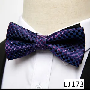 Noeud papillon jacquard polyester homme pour mariage ceremonie affaire retro detail.