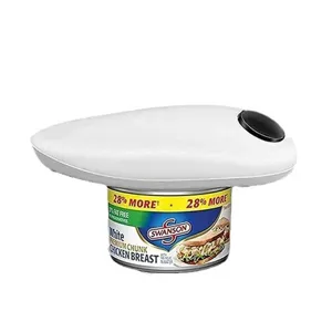 Abrelatas eléctrico automático de una sola mano herramienta de cocina cuerpo blanco