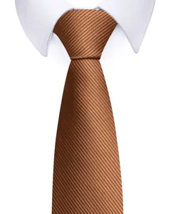 Braune klassische Krawatte für Herren Business Mode, elegantes einfarbiges Twill Design.