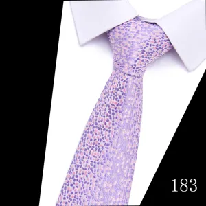 Men purple polka dot jacquard necktie for business wedding formal wear stylish accessory