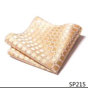 Heren mode pochet gouden ruitjes patroon elegante zakdoek voor pak zakelijk feest bruiloft