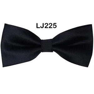 Black jacquard bow tie for men, classic style polyester fabric for business wedding party.