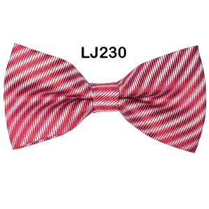 Red and white striped bow tie detail, elegant pattern, perfect for formal events.